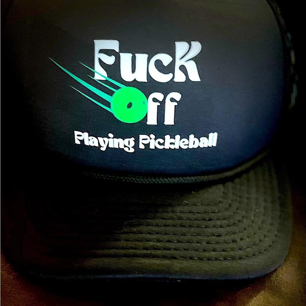 Pickleball baseball adjustable mesh back with original design. UNISEX